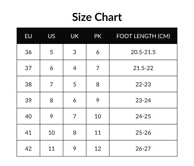Size guide chart